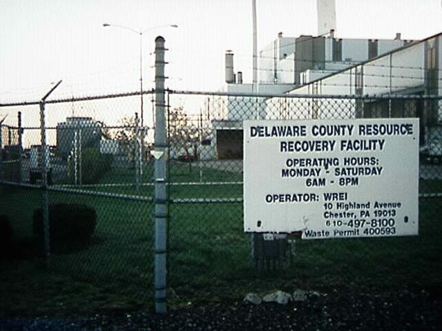 Sign: Delaware County Resource Recovery Facility